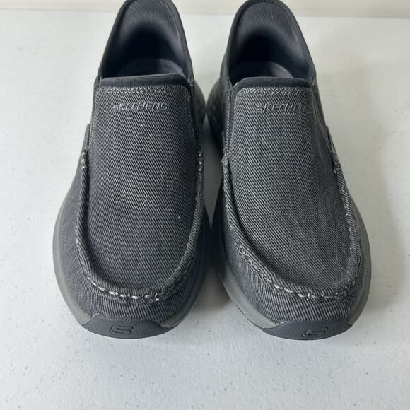 Skechers Parson Dewitt Slip Ins Men Size 8 Charcoal Gray Shoes 204806 main image 7